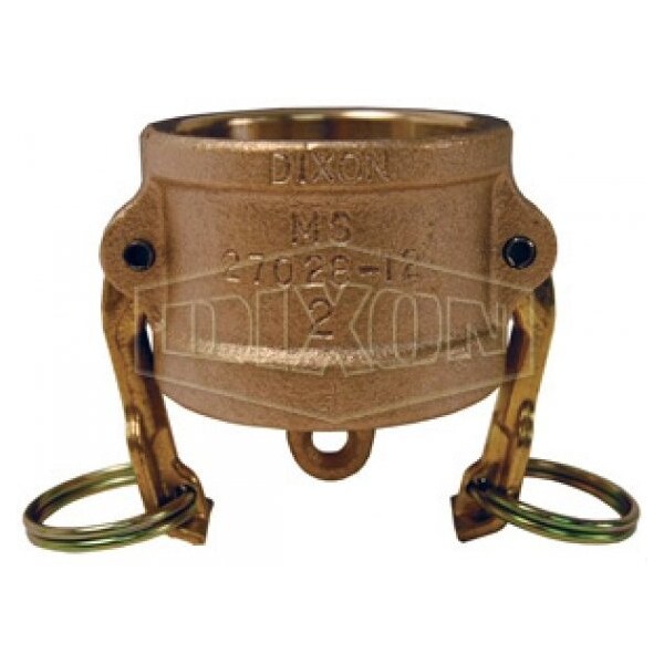 Dixon Type DC Cam and Groove Dust Cap, 1-1/2 in, Brass, Domestic 150-DC-BR - main